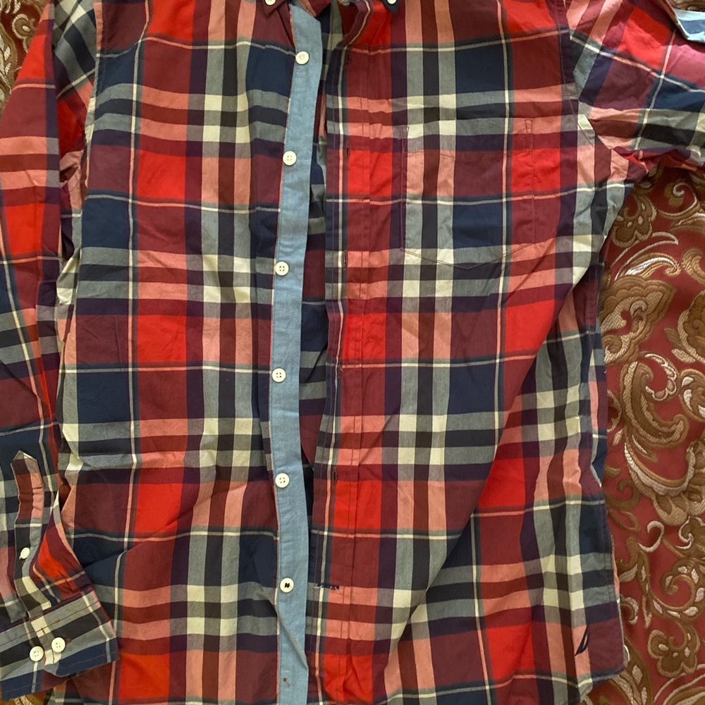 Nautica OxfordPlaid Shirt S